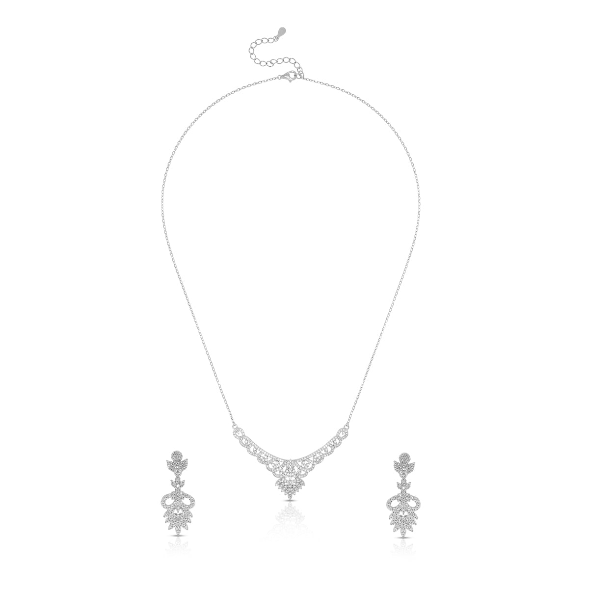 Graceful Floral Design Necklace Set