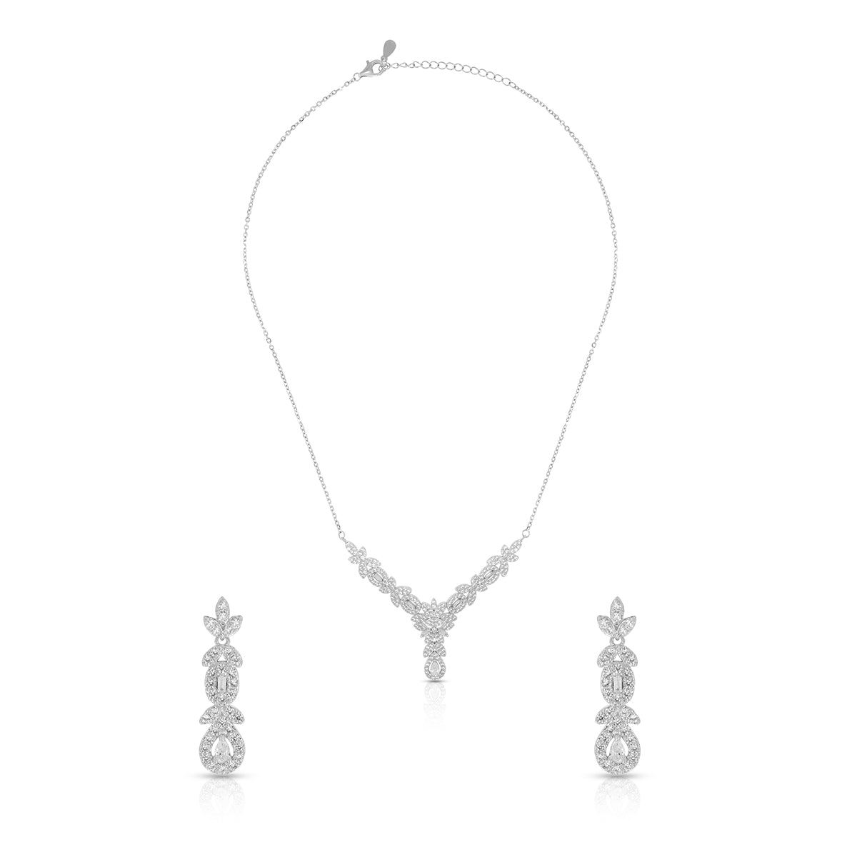 Graceful Drop Motif Necklace Set