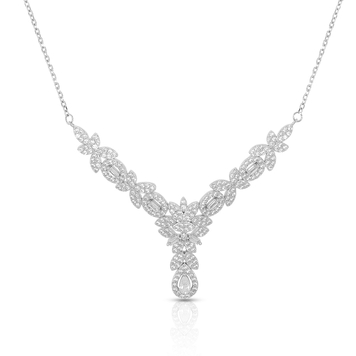 Graceful Drop Motif Necklace Set