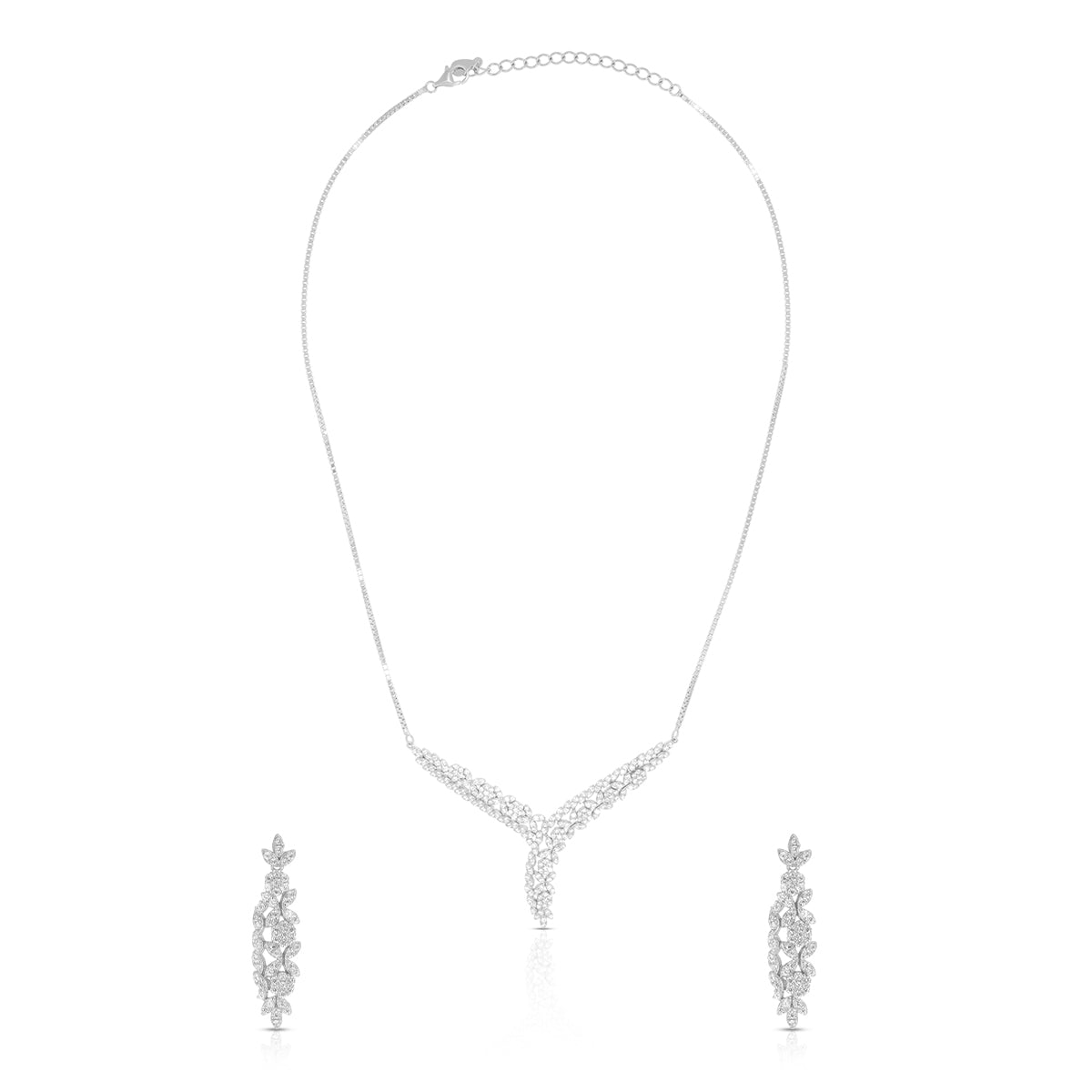 Delicate Leaf Design Necklace Set