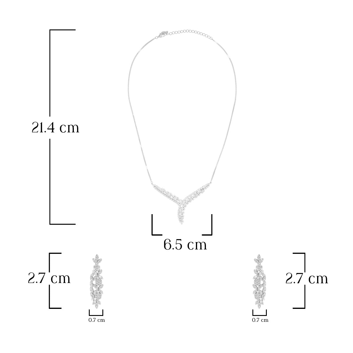 Delicate Leaf Design Necklace Set