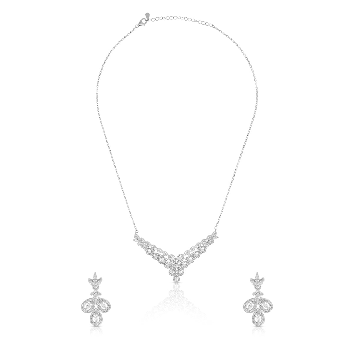 Floral Drop Necklace Set