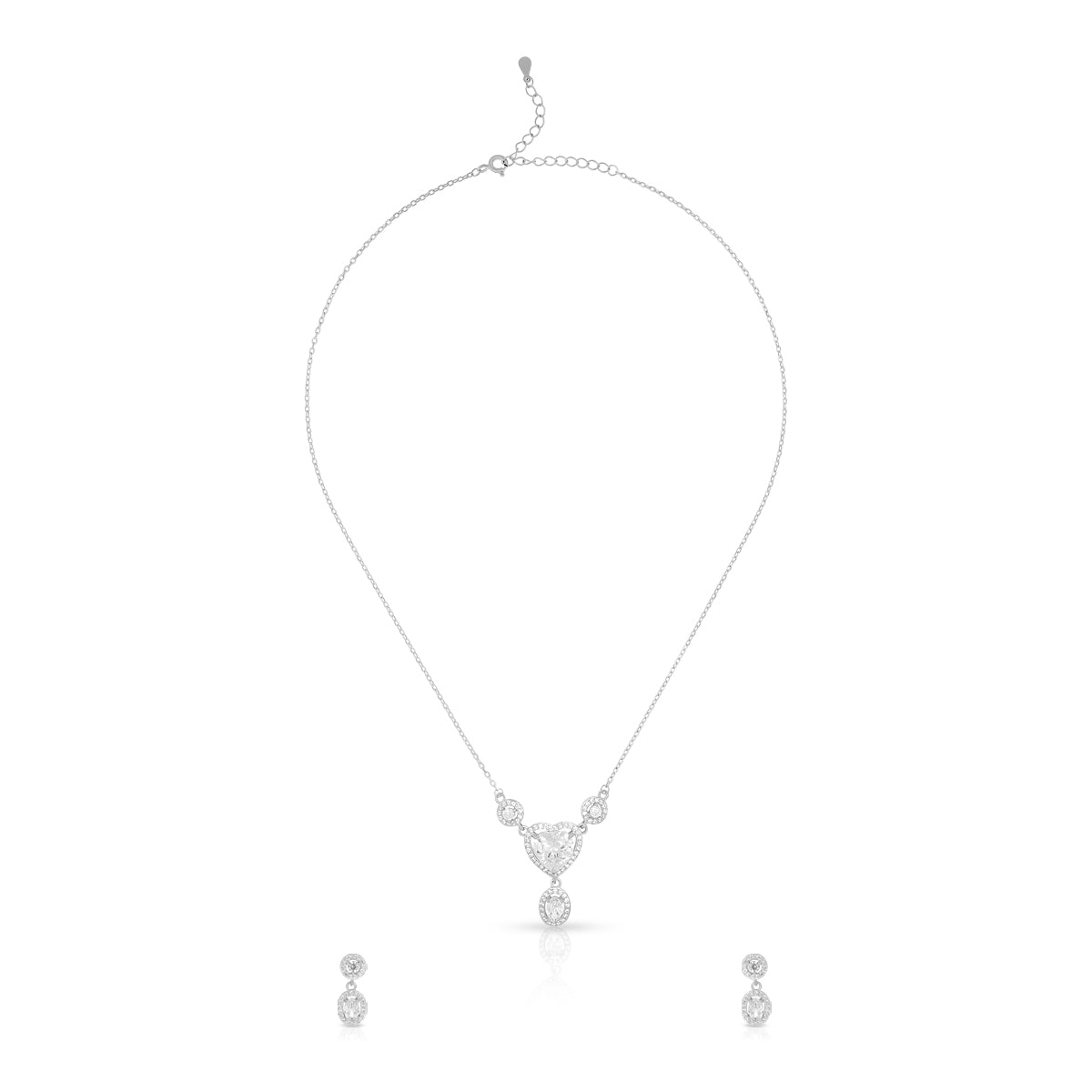 Heart Drop Necklace Set