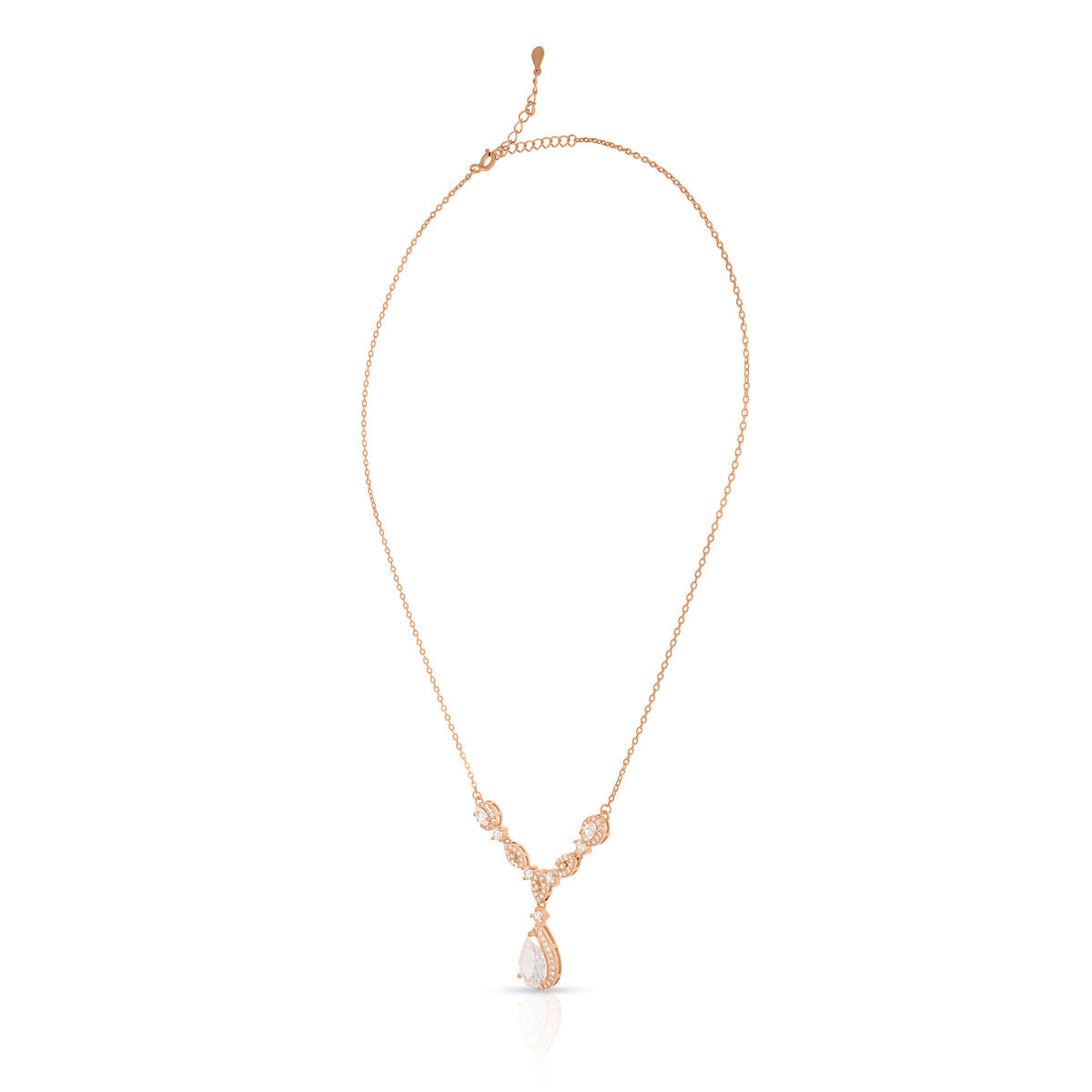 Leaf Link Drop Necklace Set