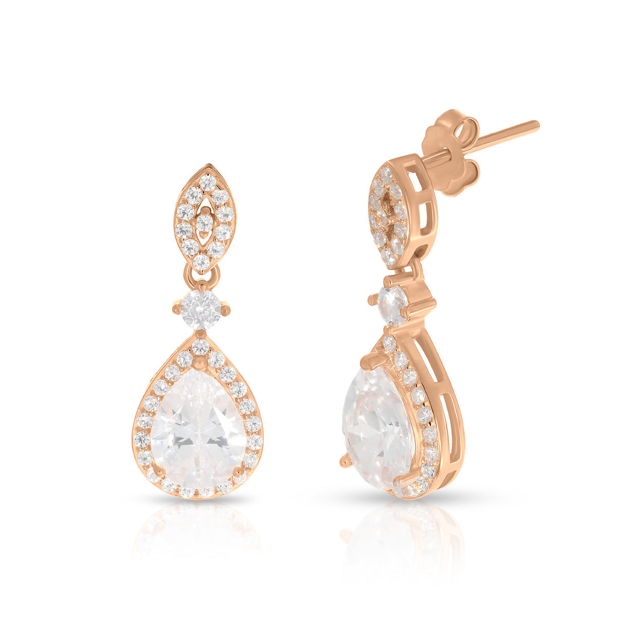 Leaf Link Drop Necklace Set