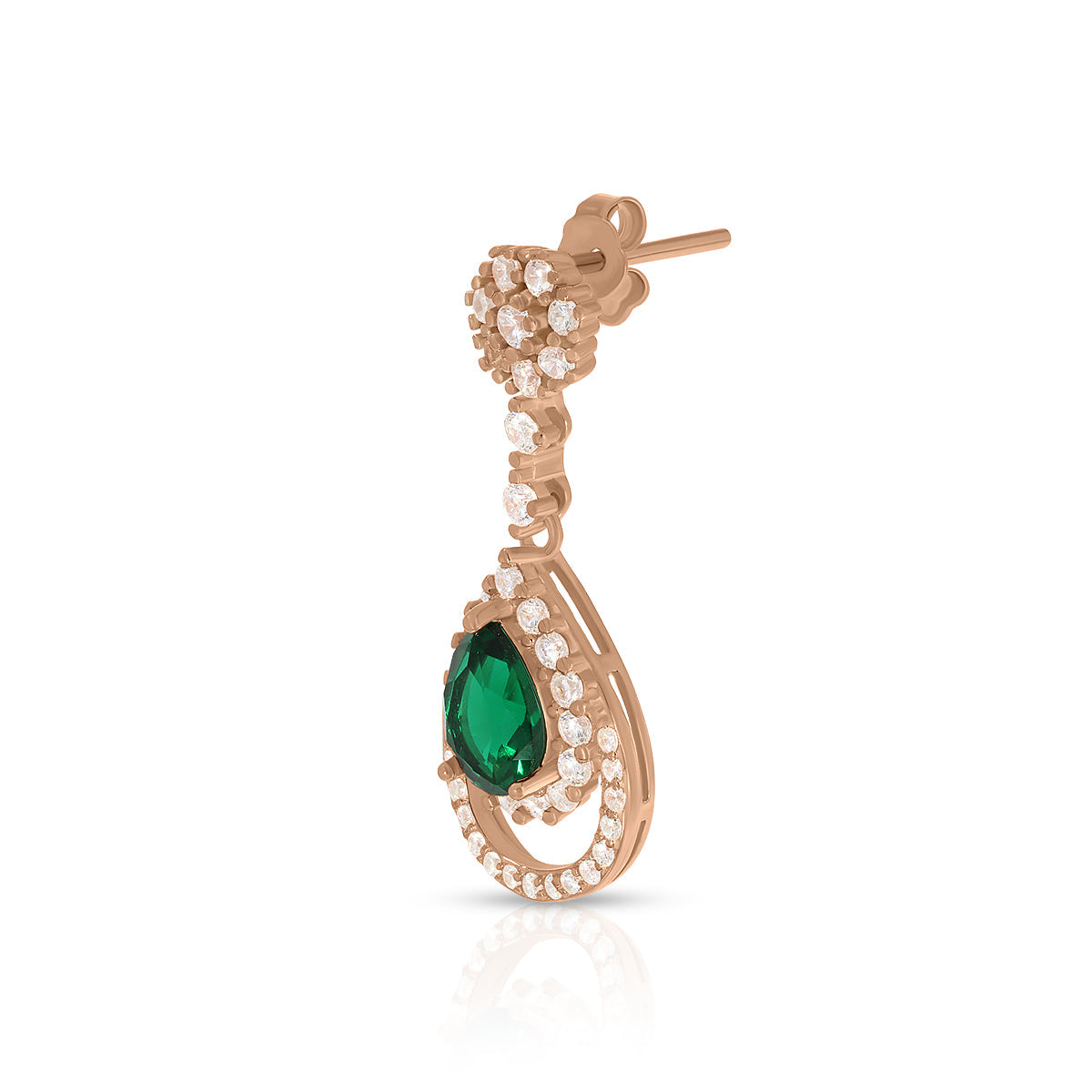 Elegant Emerald Teardrop Necklace Set
