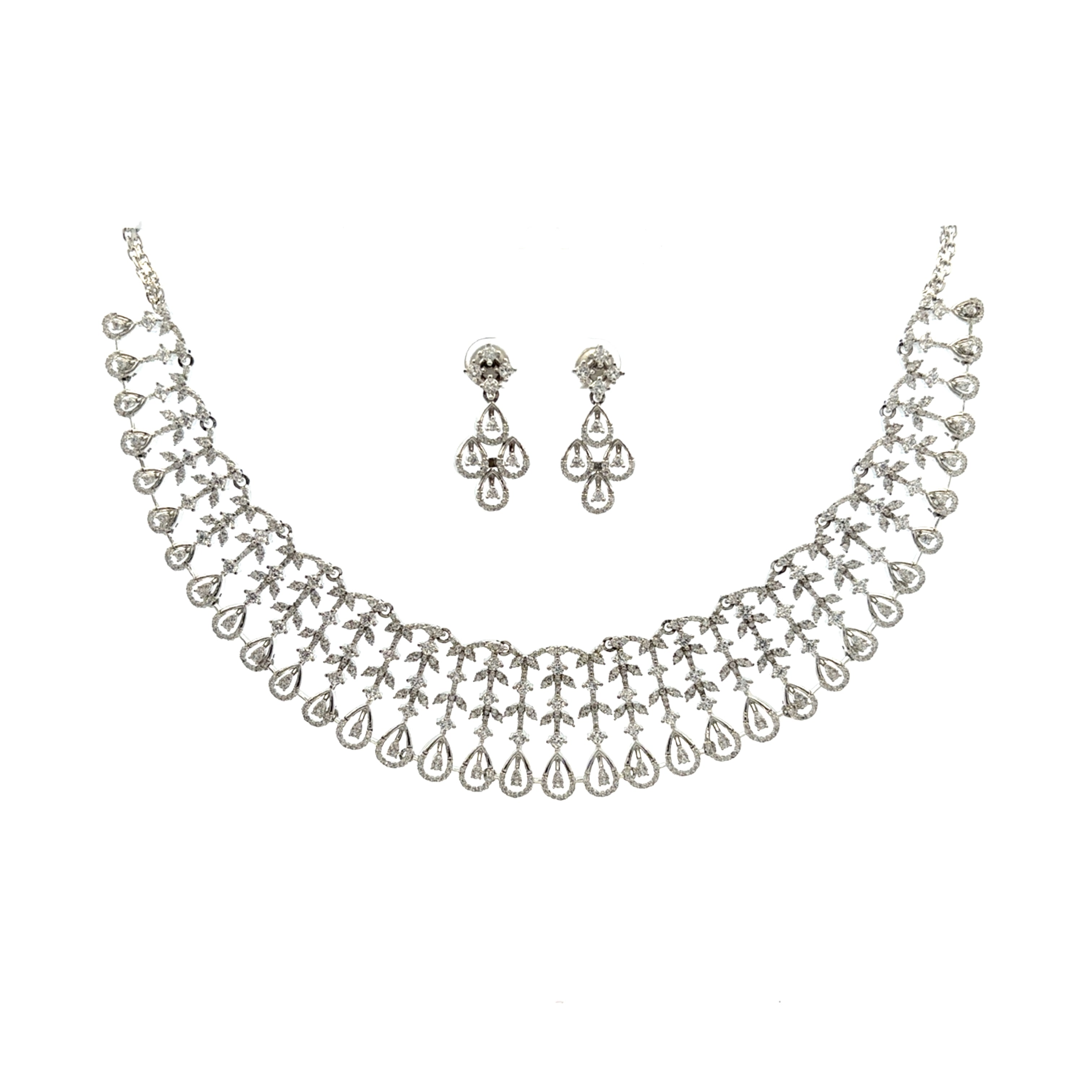 Shimmering Teardrop Necklace Set
