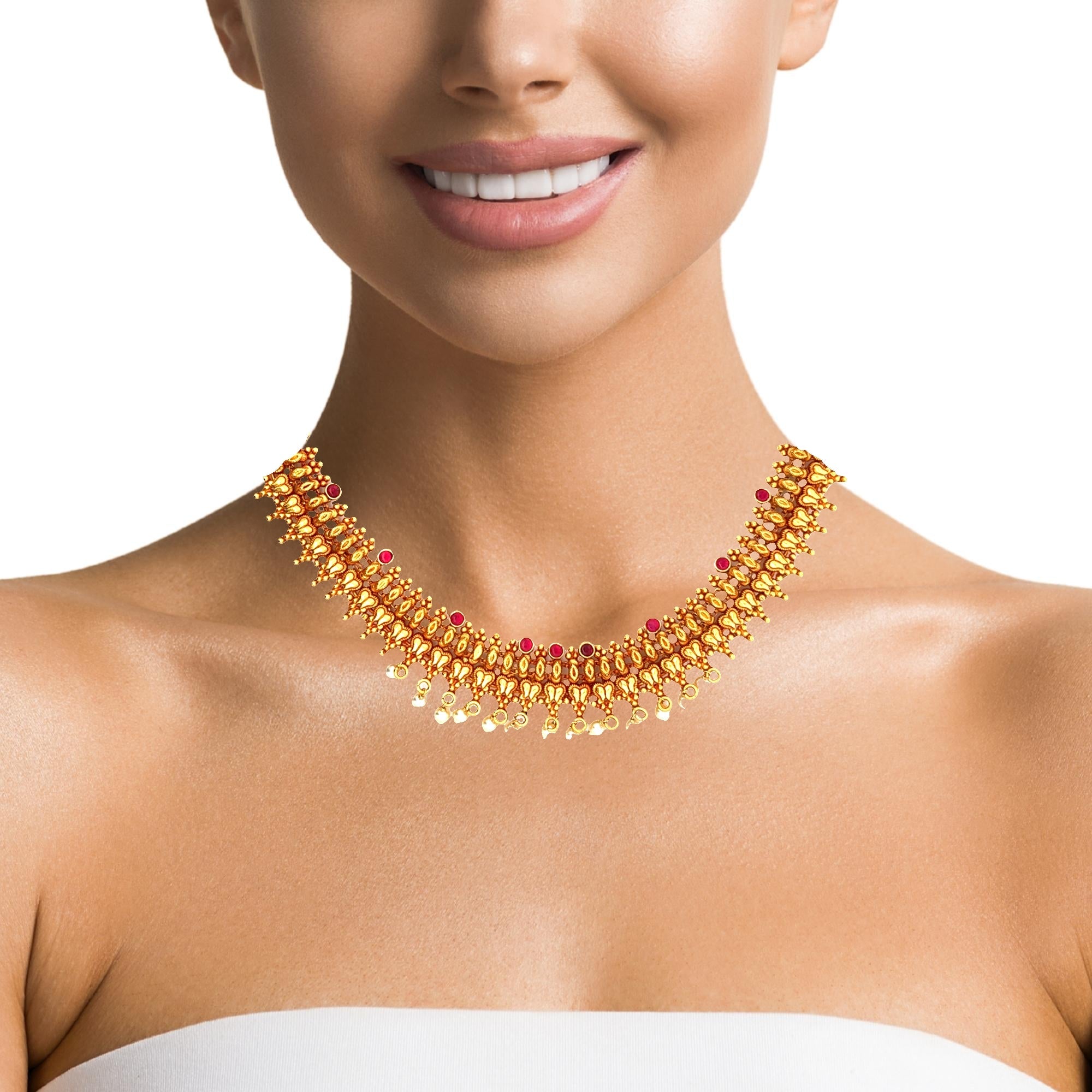 Golden Luxe Gold Plated Choker Set