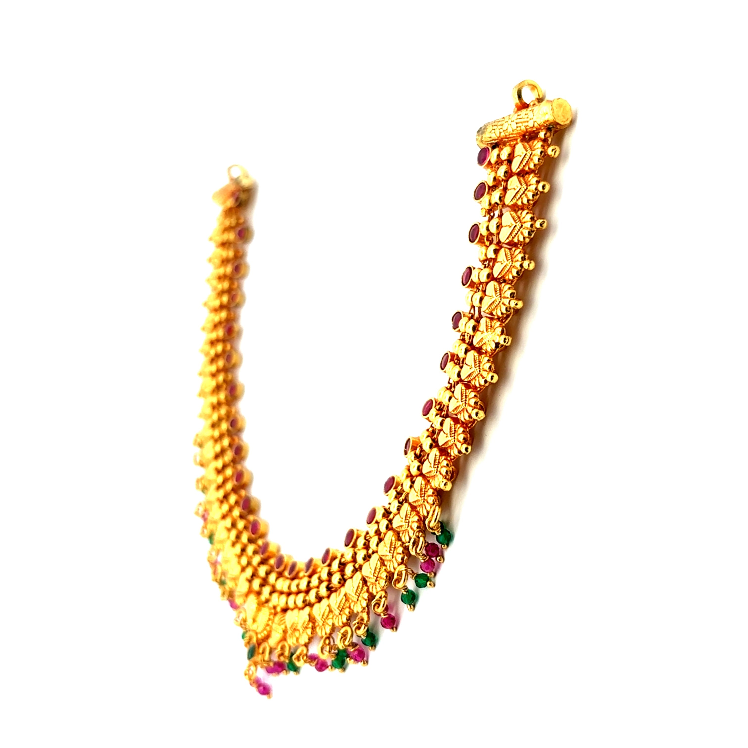 Vintage Temple Design Gold Plated Necklace Set