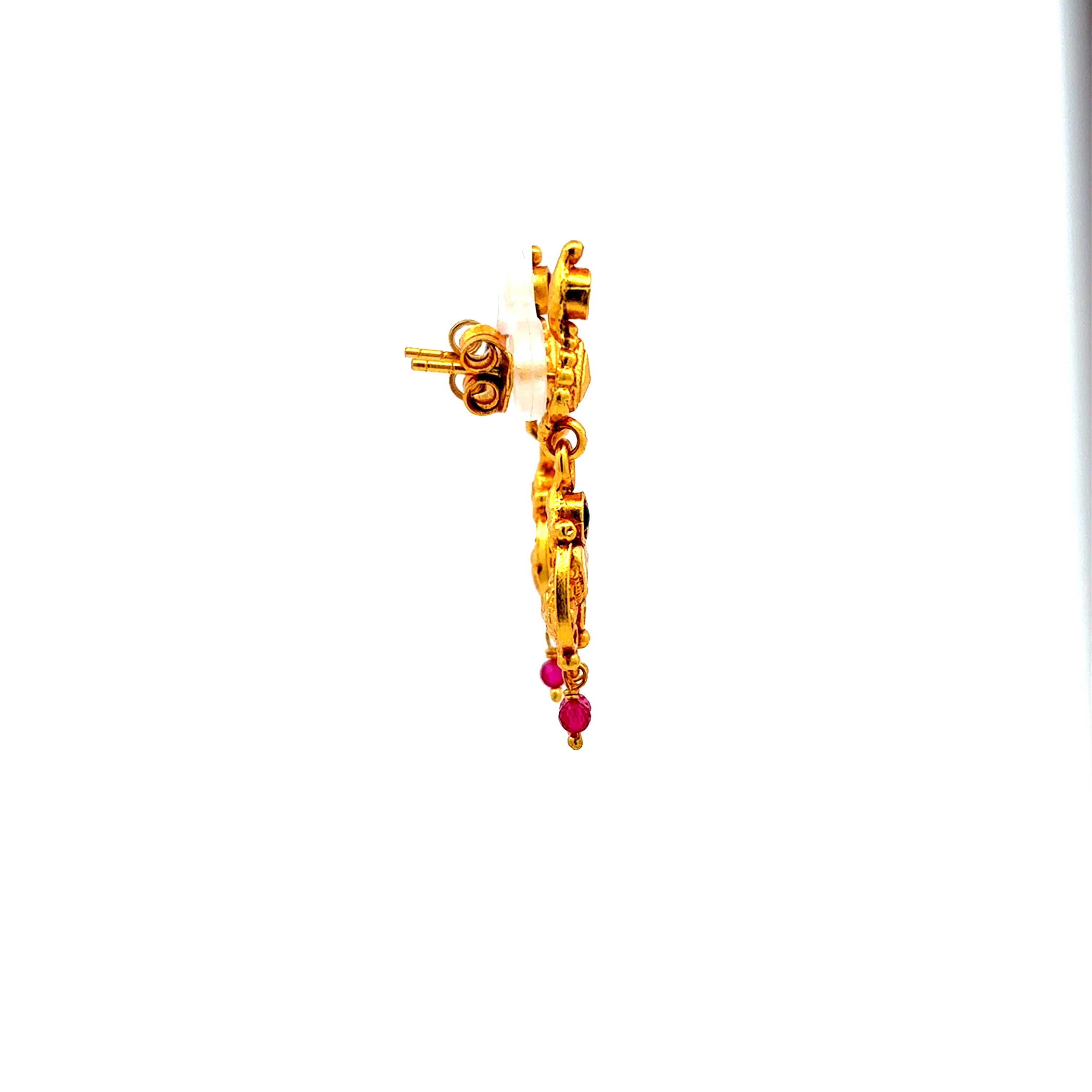 Vintage Temple Design Gold Plated Necklace Set