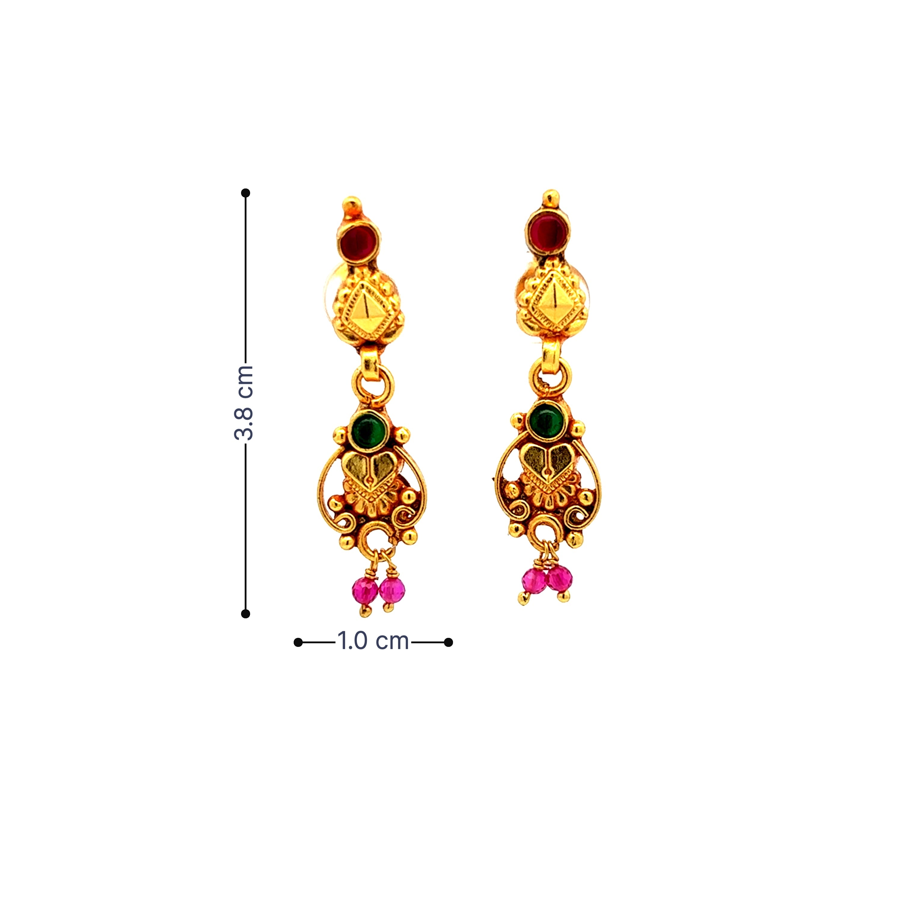 Vintage Temple Design Gold Plated Necklace Set