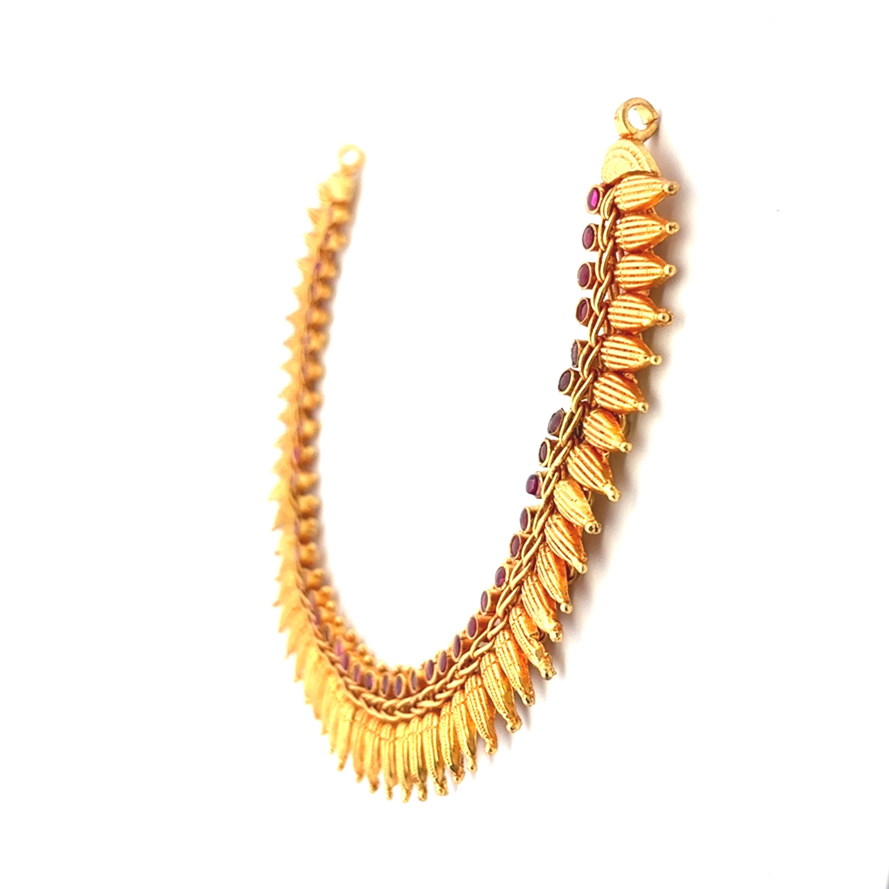 Elegant Ethnic Silver Gold Plated Necklace Set