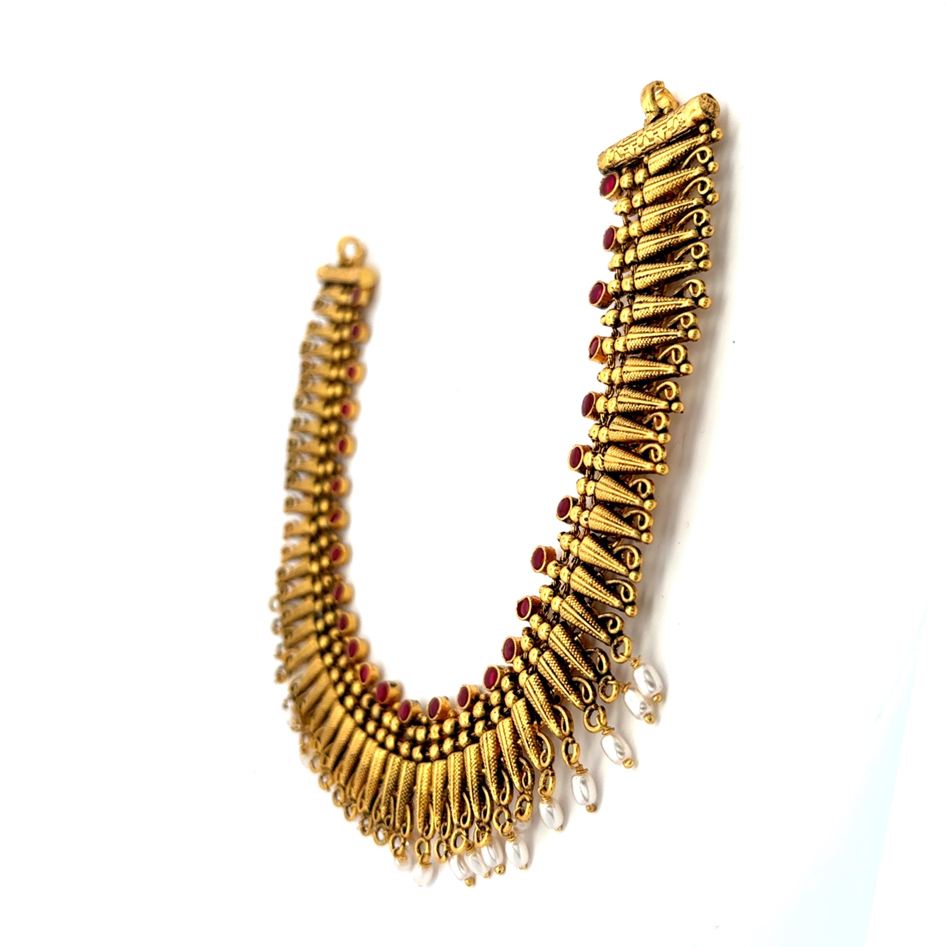 Royal Ruby Charm Gold Plated Necklace Set