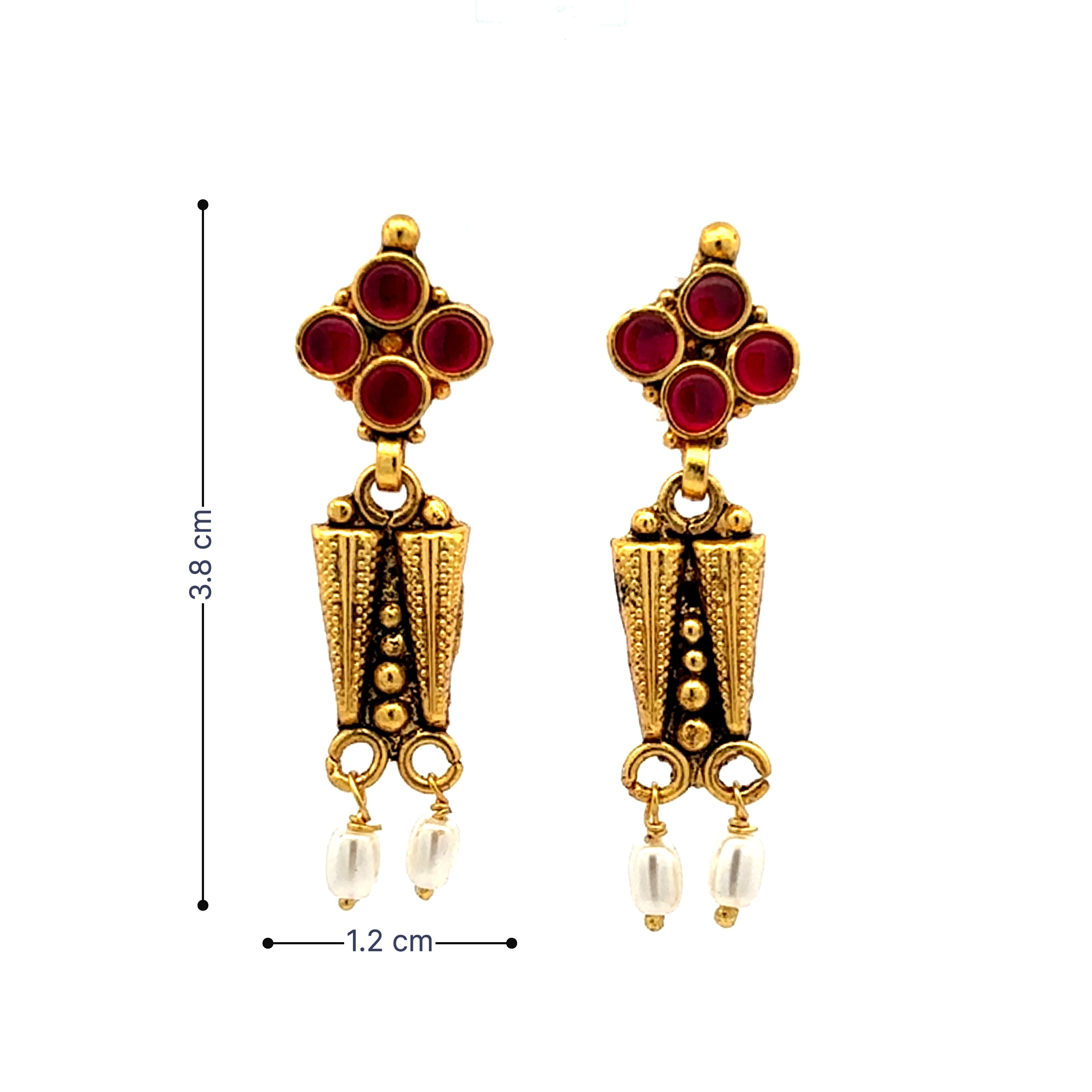 Royal Ruby Charm Gold Plated Necklace Set