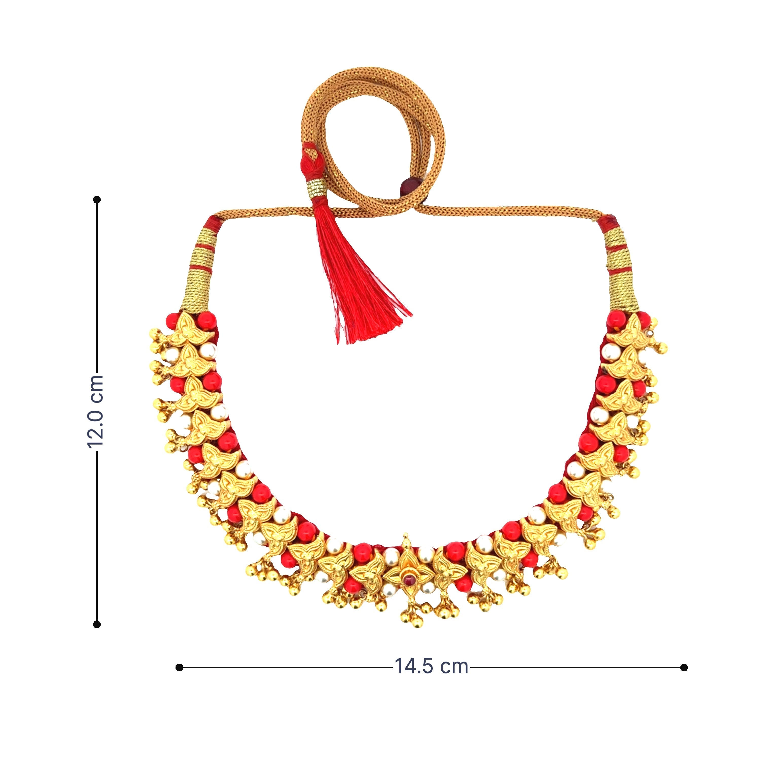 Scarlet Bloom Gold Plated Necklace Set