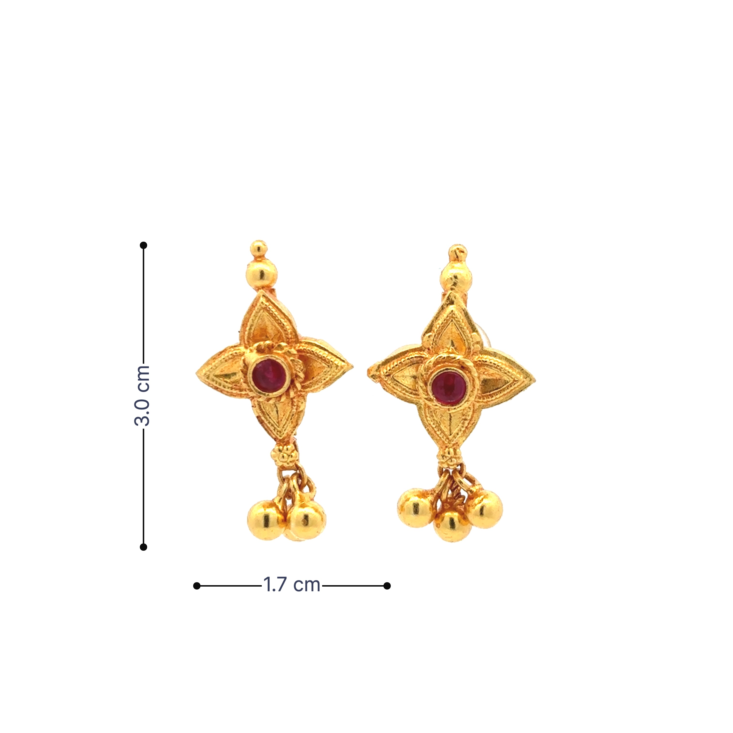 Scarlet Bloom Gold Plated Necklace Set