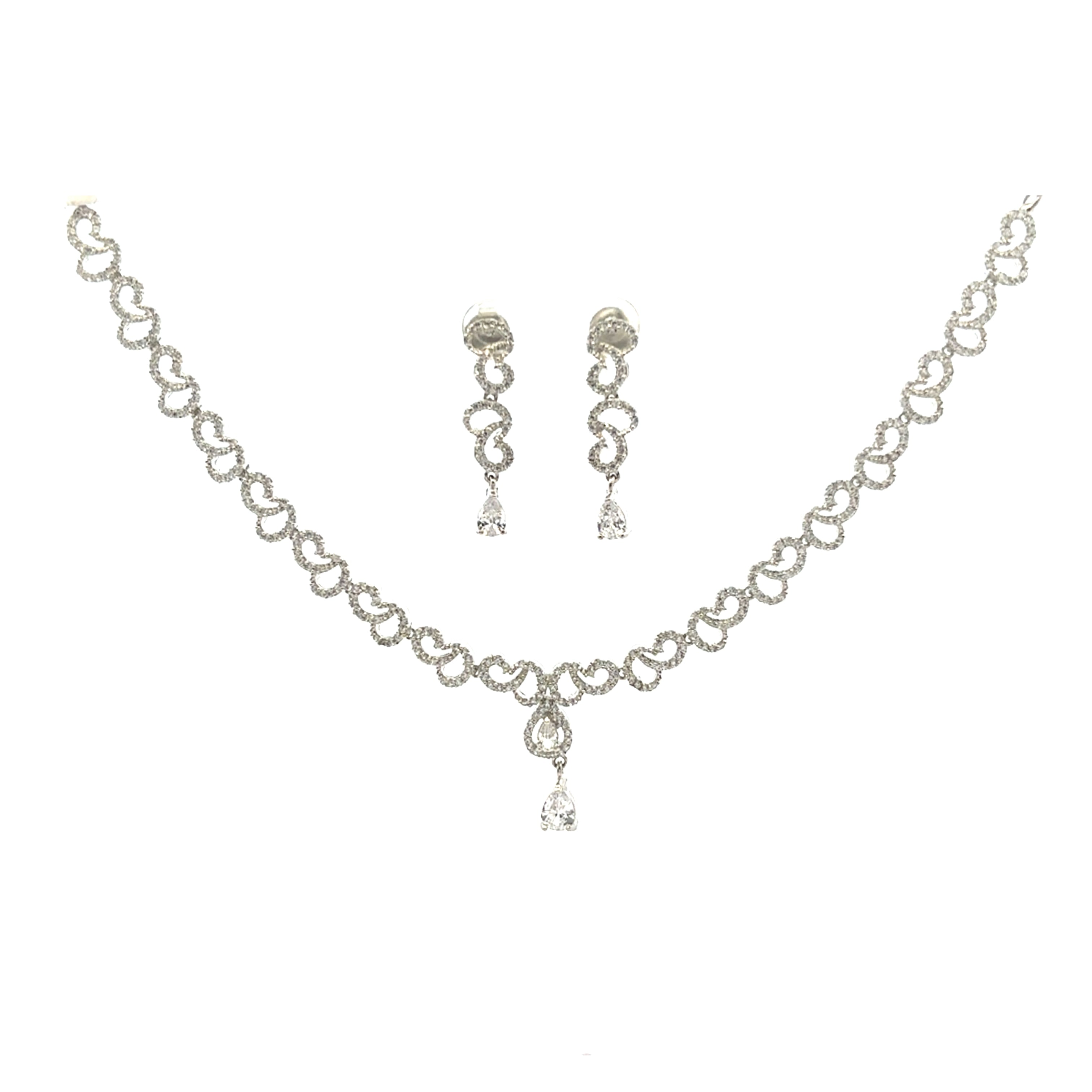 Graceful Loop Charm Necklace Set