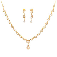Twirl Design Gold Plated Necklace Set