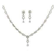 Graceful Crystal Drop Necklace Set