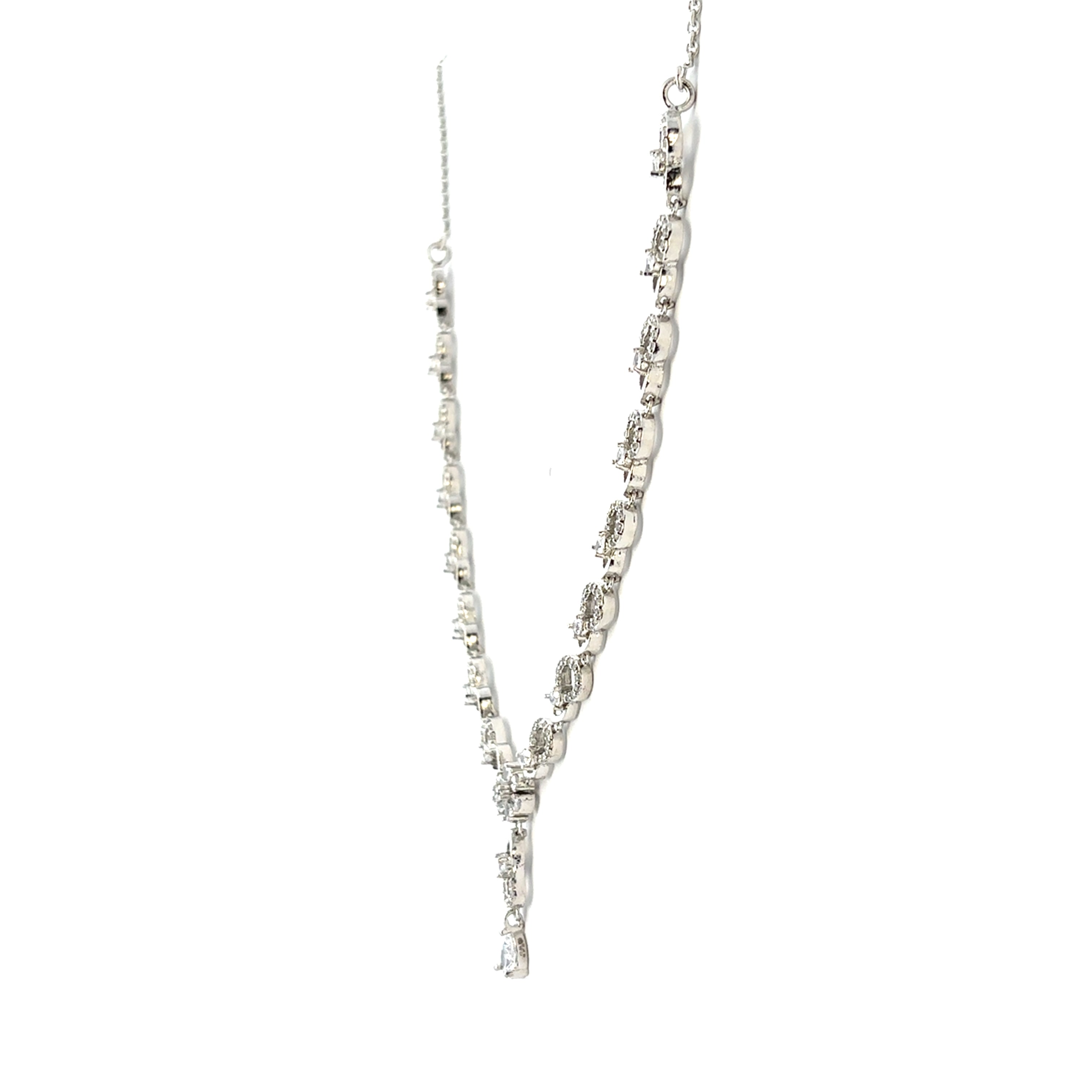 Graceful Crystal Drop Necklace Set