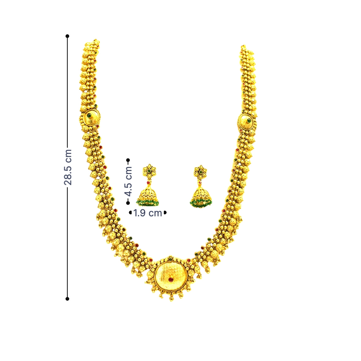 Stylish Traditional Gold Plated Necklace Set