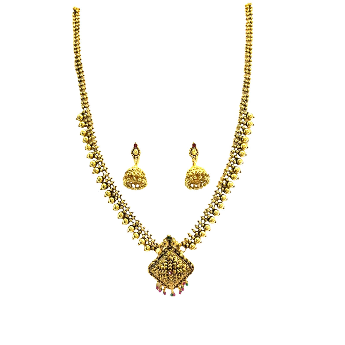 Premium Traditional Gold Plated Necklace Set