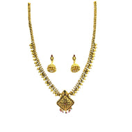 Premium Traditional Gold Plated Silver Necklace Set