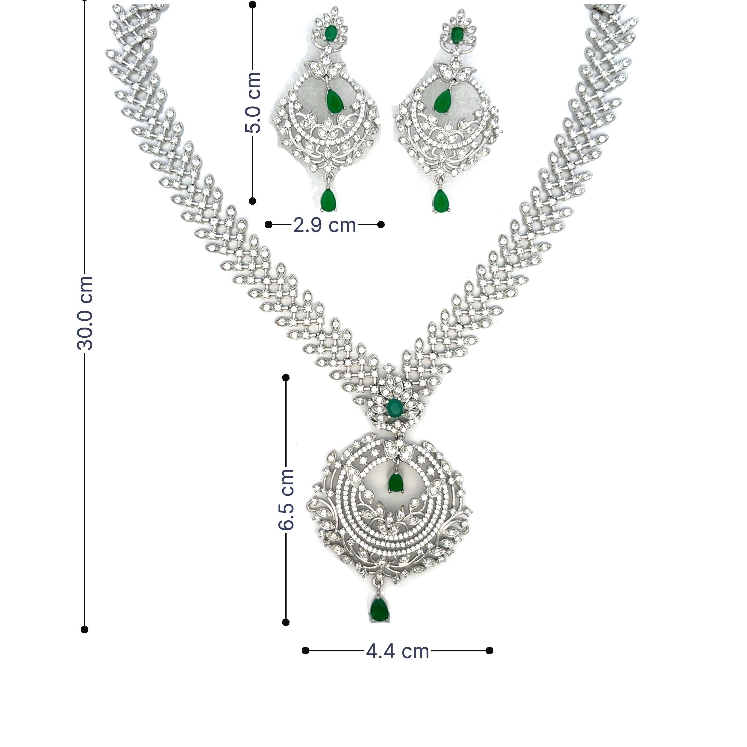 Timeless Emerald Elegance Necklace Set