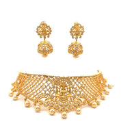 Traditional Gold Plated Choker Necklace Set