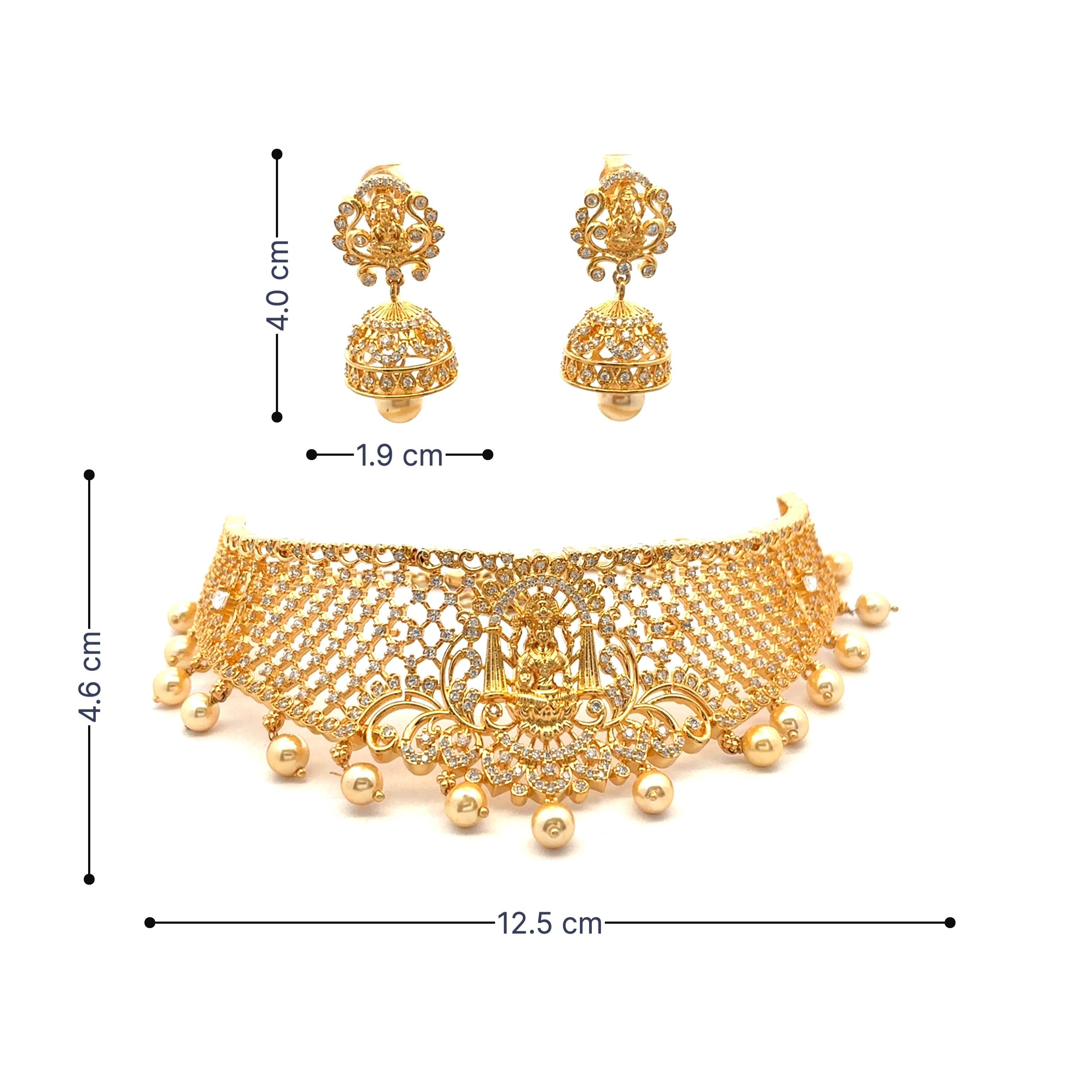Traditional Gold Plated Choker Necklace Set