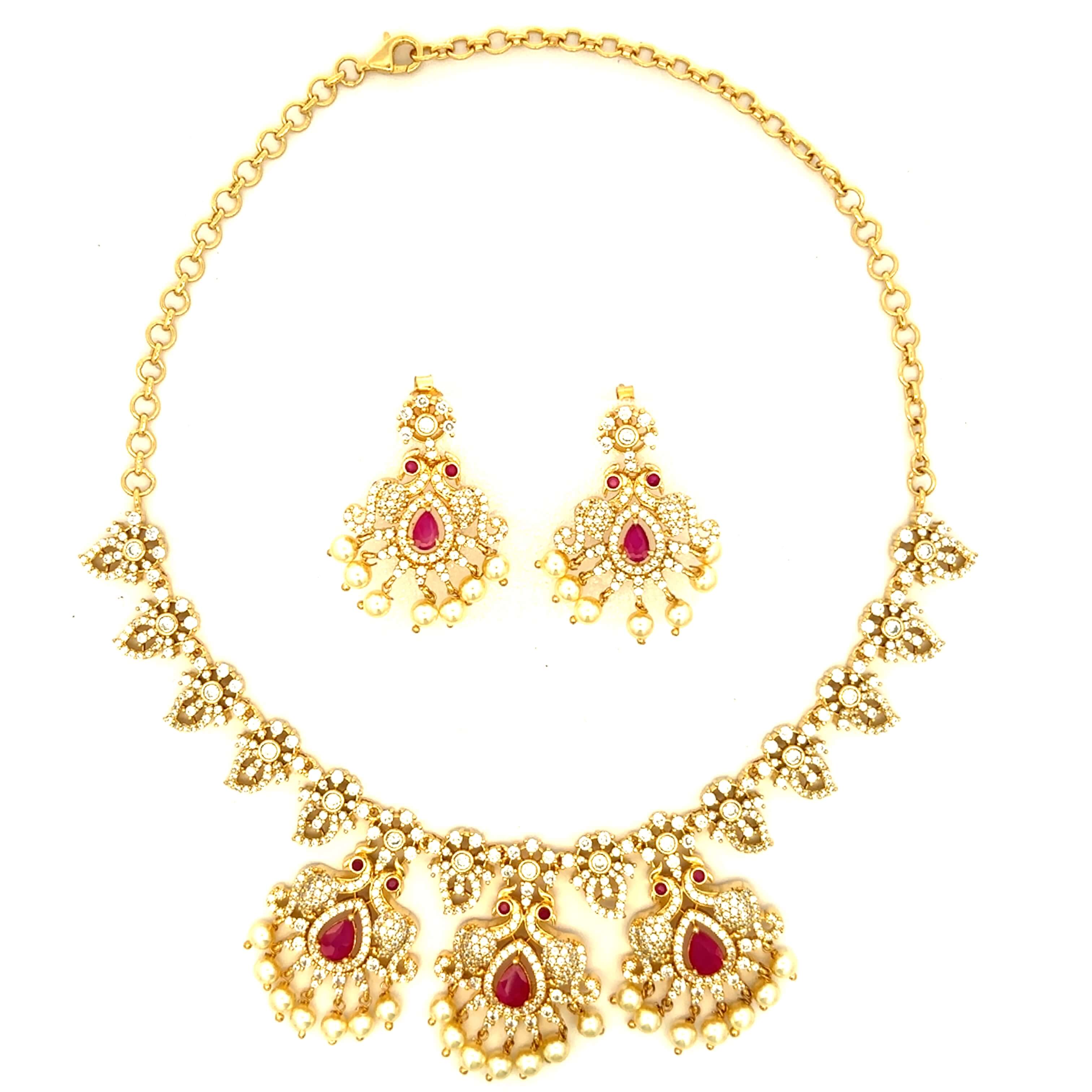 Regal Gold Plated Polki Style Choker Set