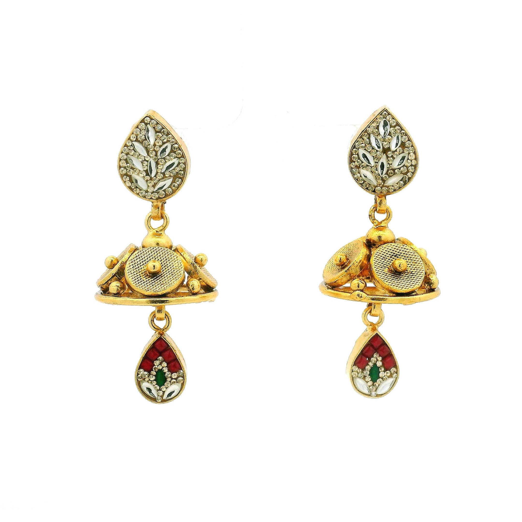 Classic Kundan Style Gold Plated Choker Necklace Set