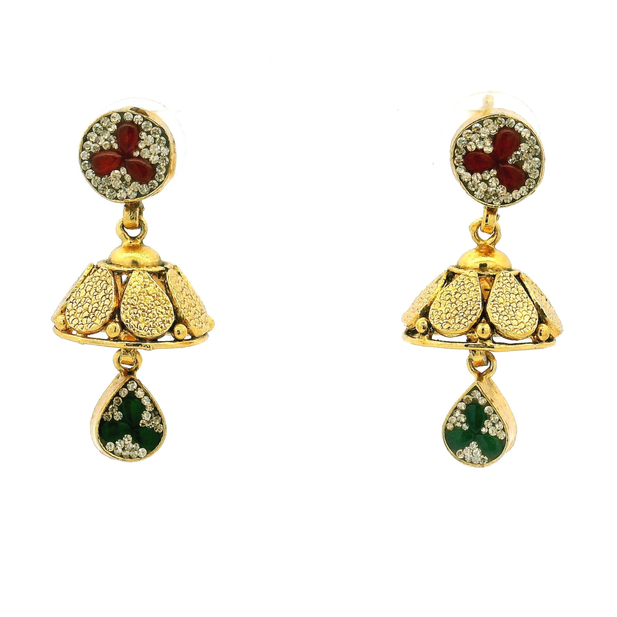 South Indian Temple Design Gold Necklace Set