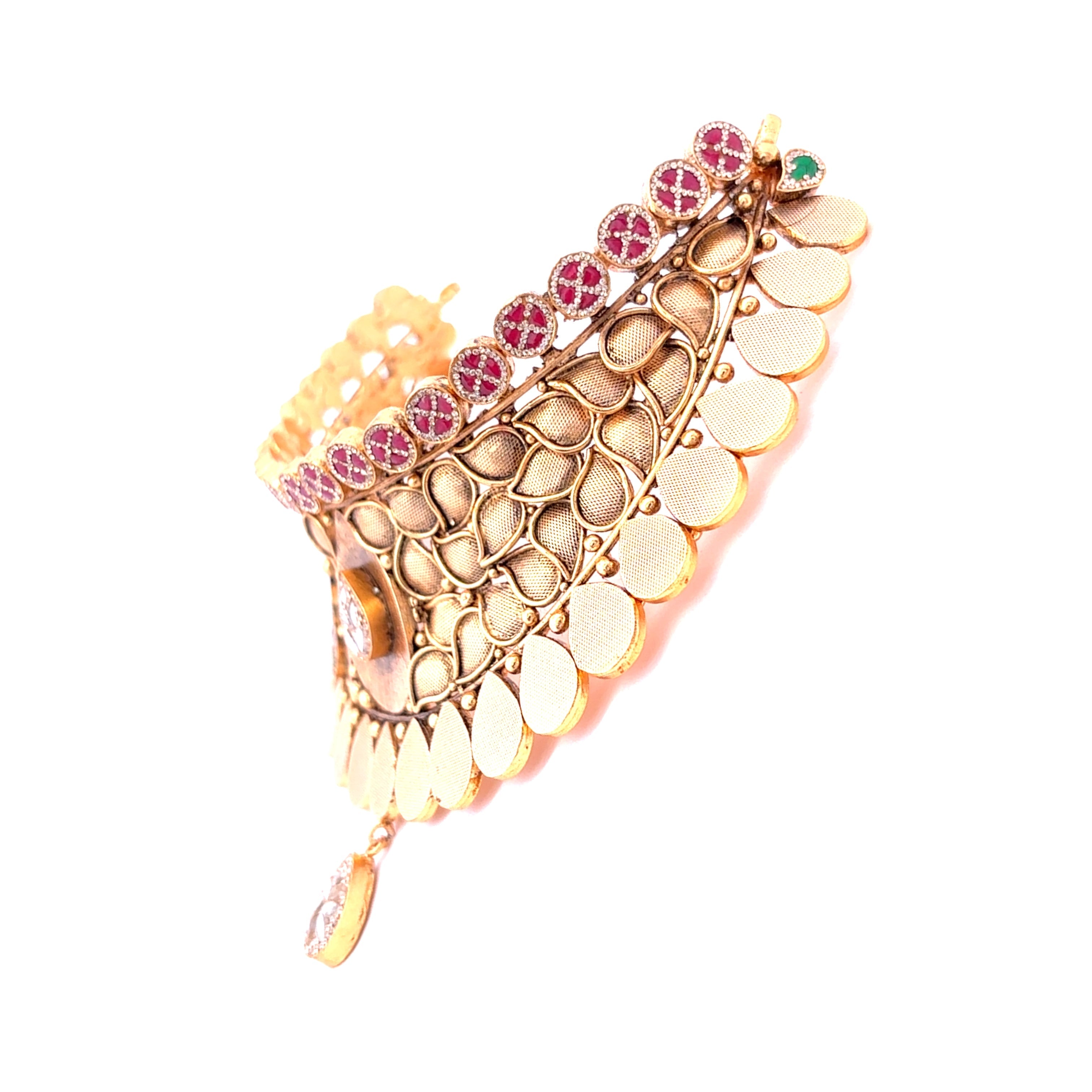 Classic Indian Gold Plated Peacock Necklace Set