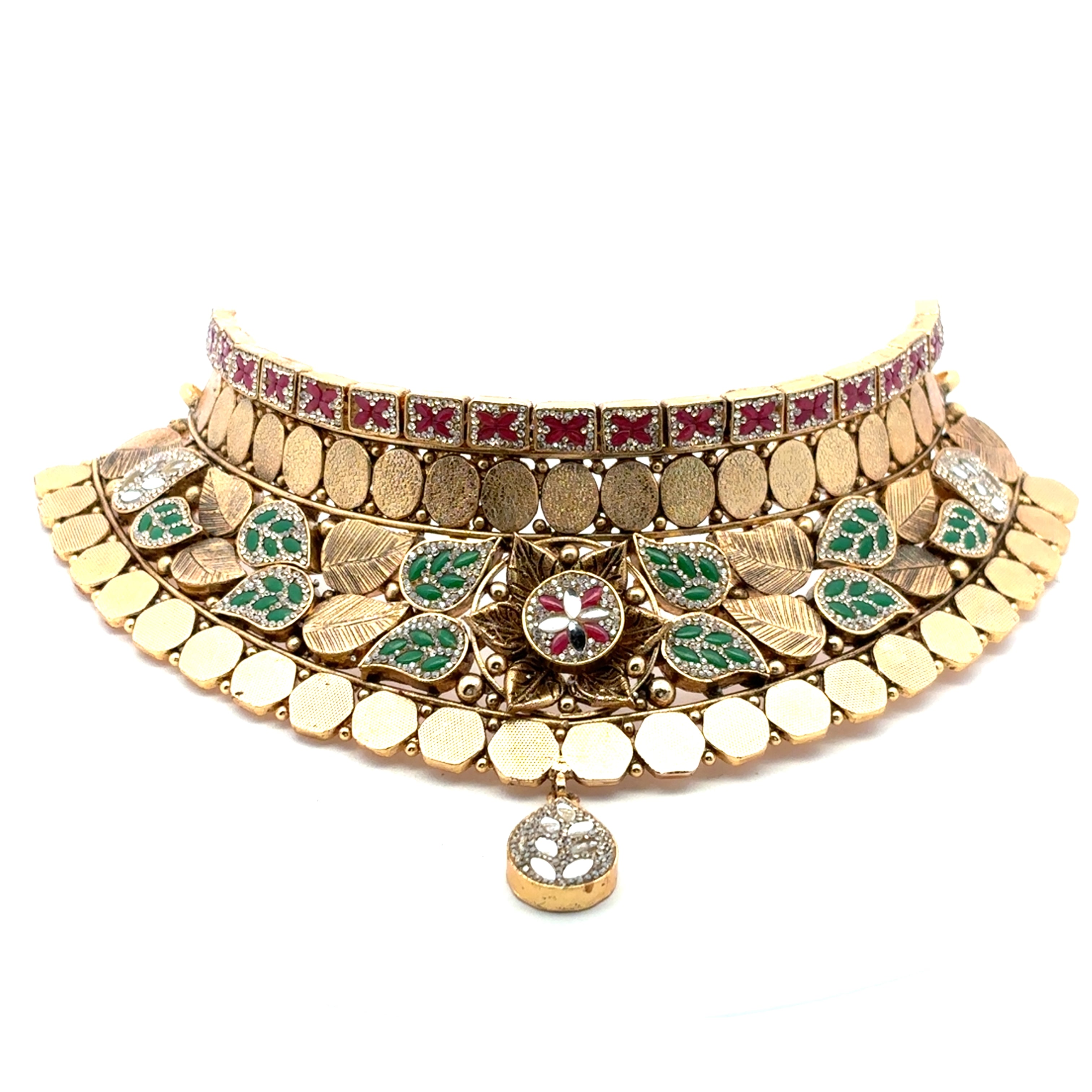 Imperial Festive Gold Plated Necklace Set