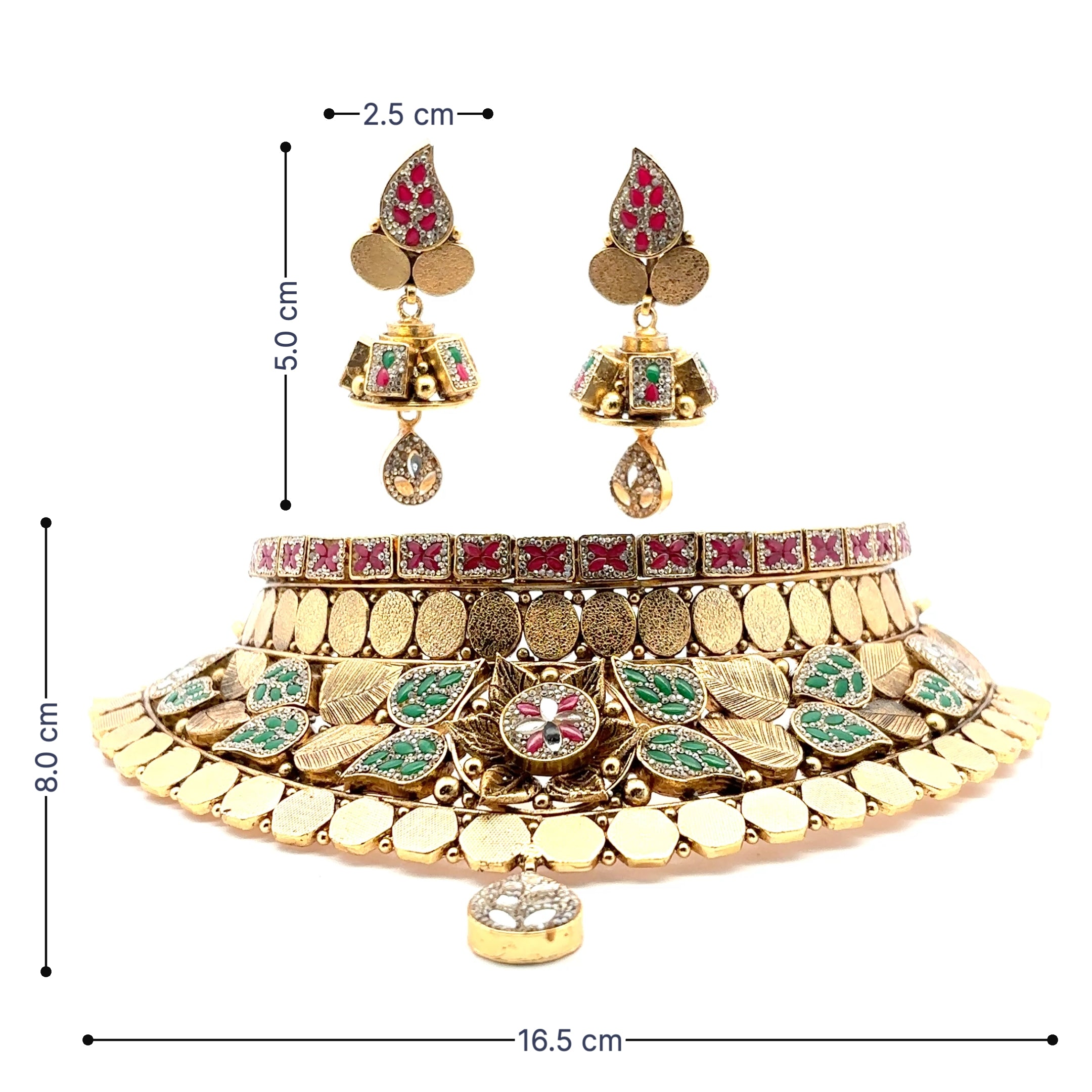 Imperial Festive Gold Plated Necklace Set