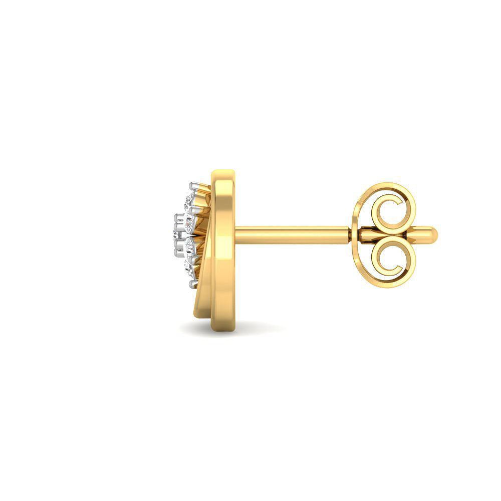 Glittering Blossom 9K Diamond Studs