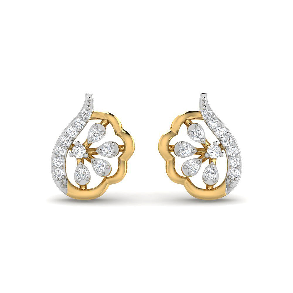 Majestic Blossom 9K Diamond Studs