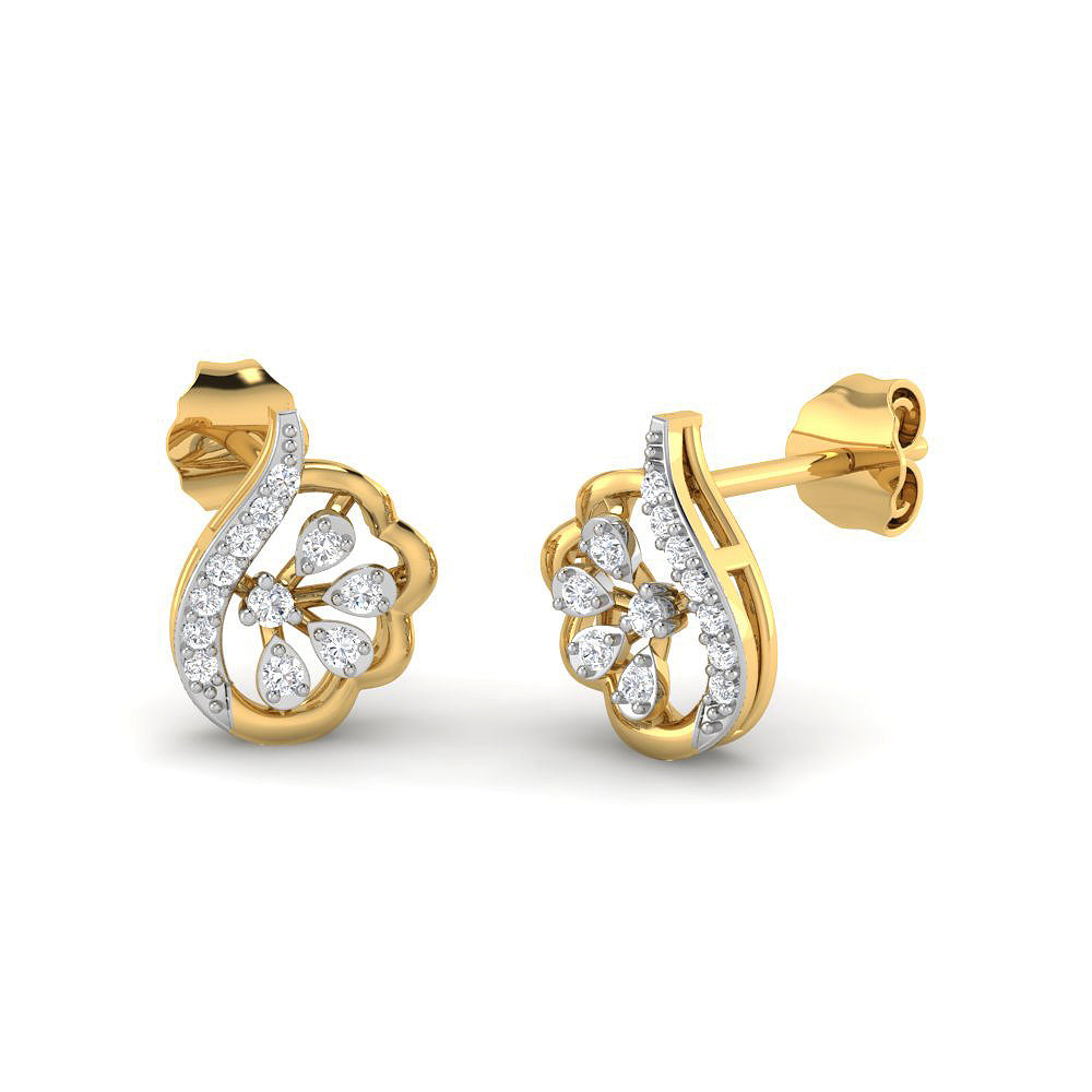 Majestic Blossom 9K Diamond Studs