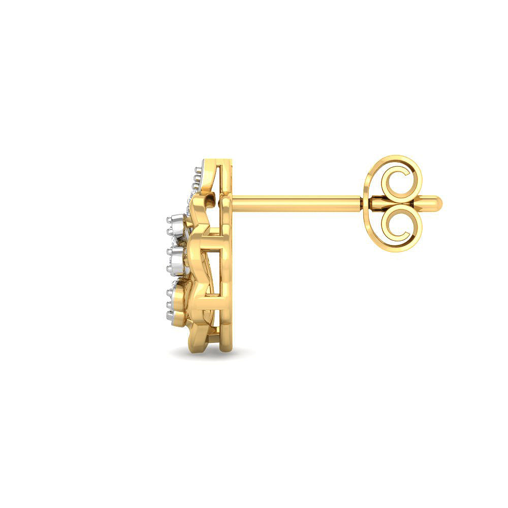 Majestic Blossom 9K Diamond Studs