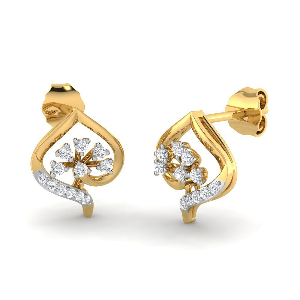 Whisper in Blossom 9K Diamond Studs
