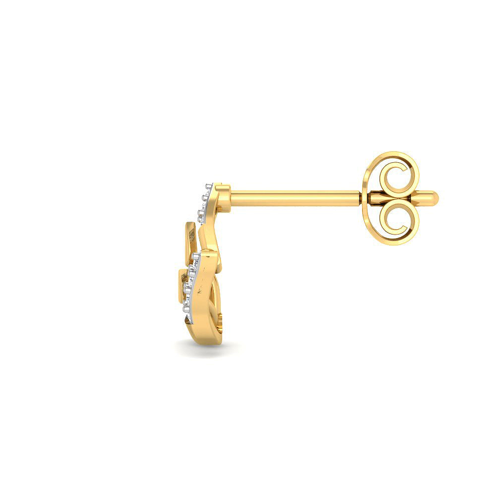 Alluring Blossom Spark 9K Diamond Studs