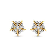 Marvelous Diamond Floral Studs