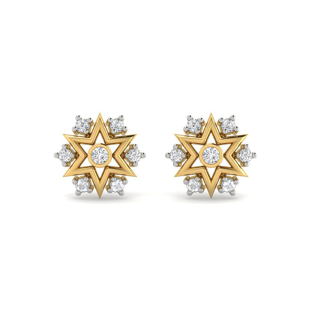 Enticing Starlit Shimmer 9K Diamond Studs