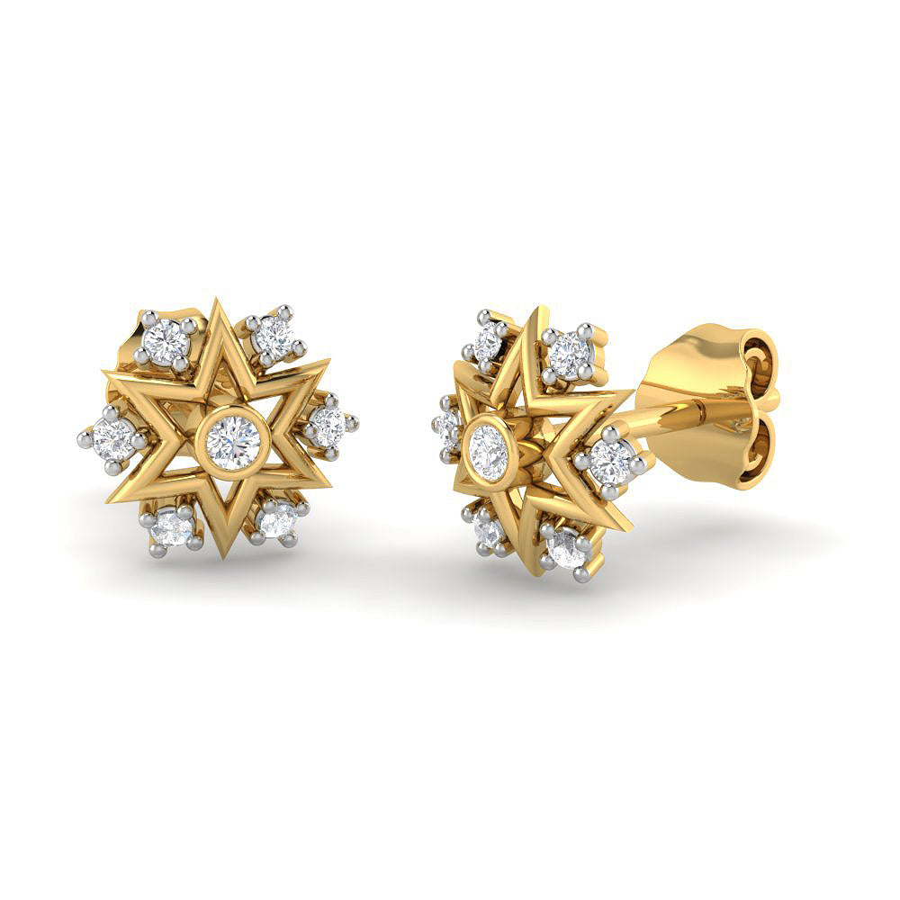 Enticing Starlit Shimmer 9K Diamond Studs