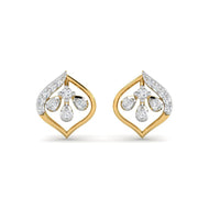 Dazzling Diamond Petite Leaf Studs