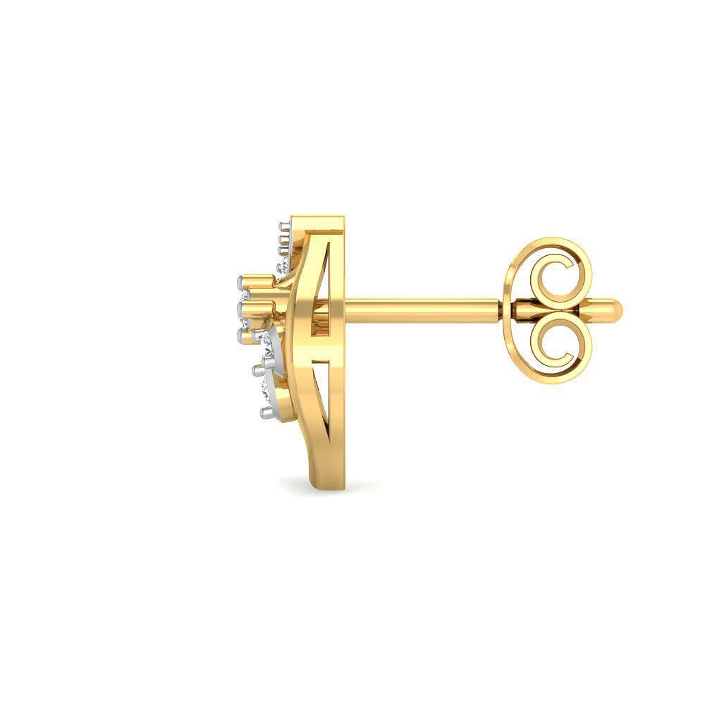 Dazzling Diamond Petite Leaf Studs