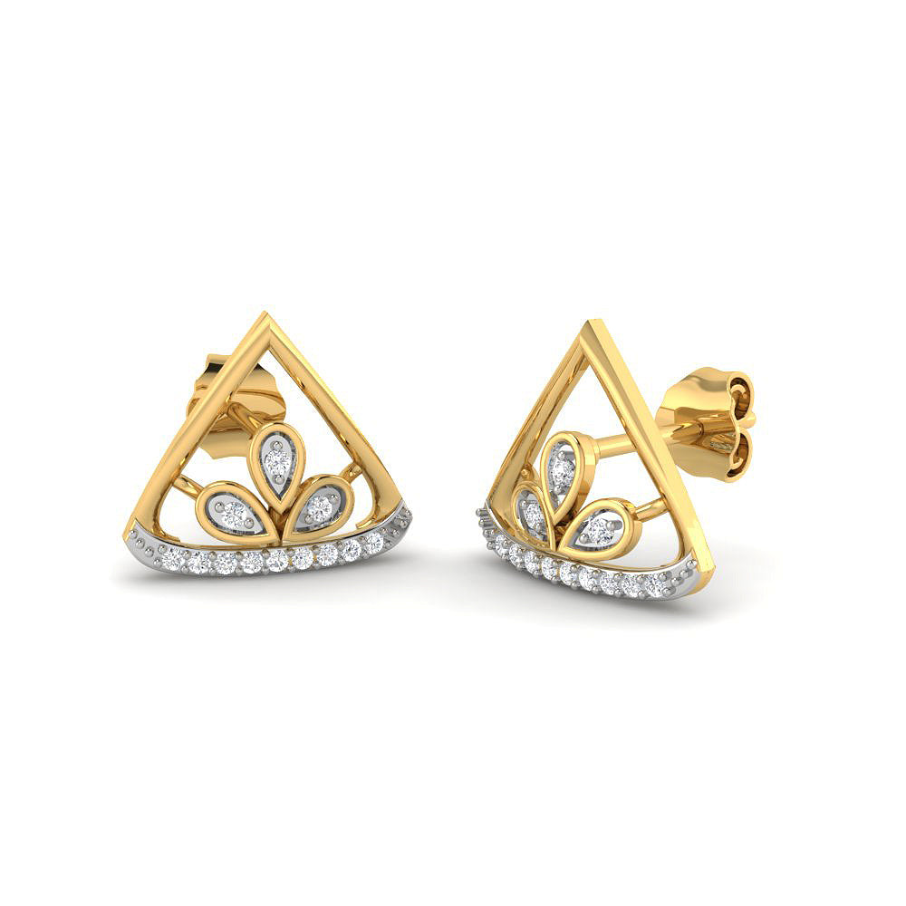 Suave Glaze 9K Diamond Studs