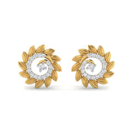 Shimmering Swirl 9K Diamond Studs