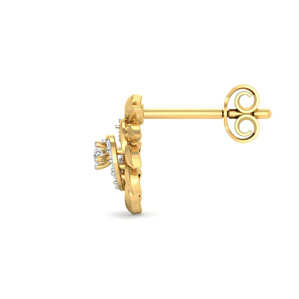 Shimmering Swirl 9K Diamond Studs